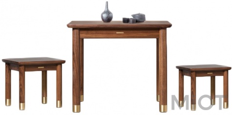 Набір меблів Xiaomi Tongshifu Small Walnut Wood Series Black Walnut (стіл + 2 табурета)